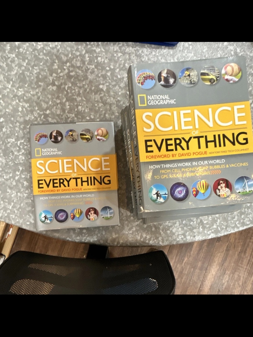 National Geographic Science of Everything set- Yellow & Gray Hardcover